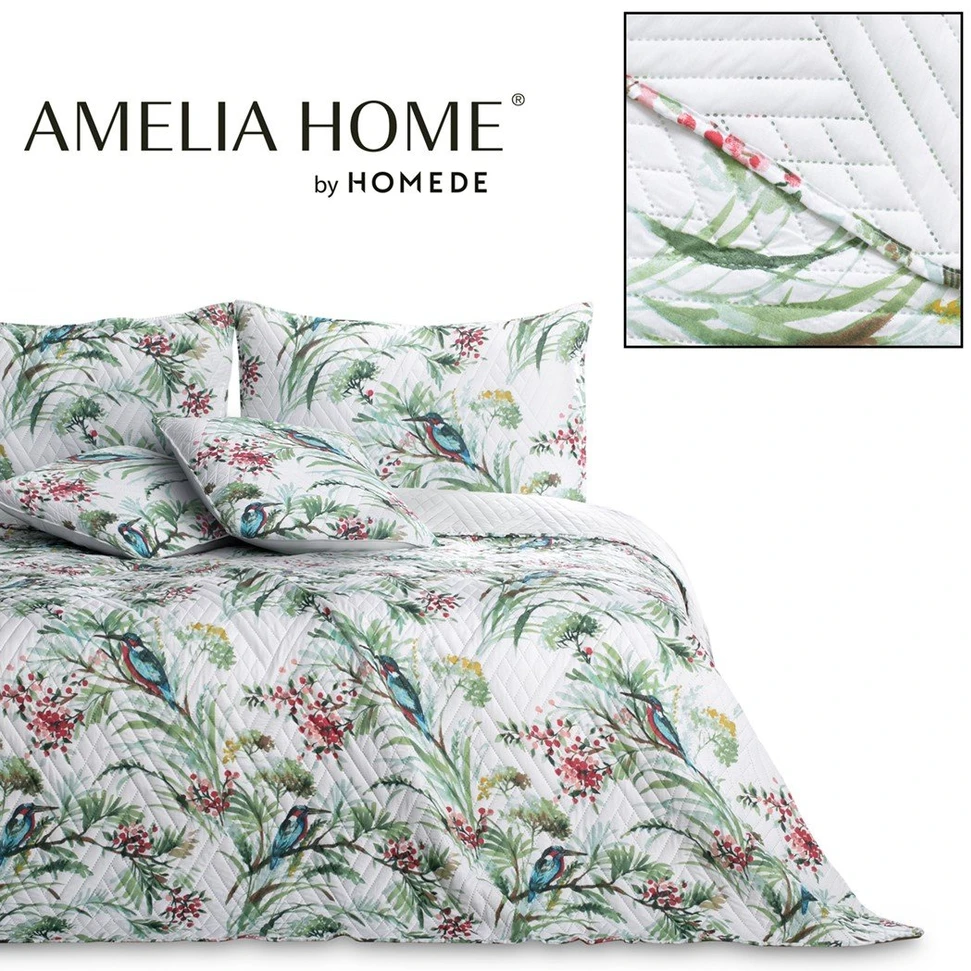 AmeliaHome Lovatiesė 200 × 220 cm, balta