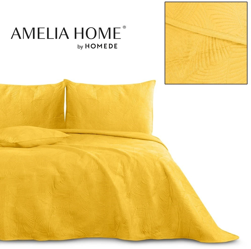 Lovatiesė AmeliaHome PALSHA 260x280 cm, spalva: geltona