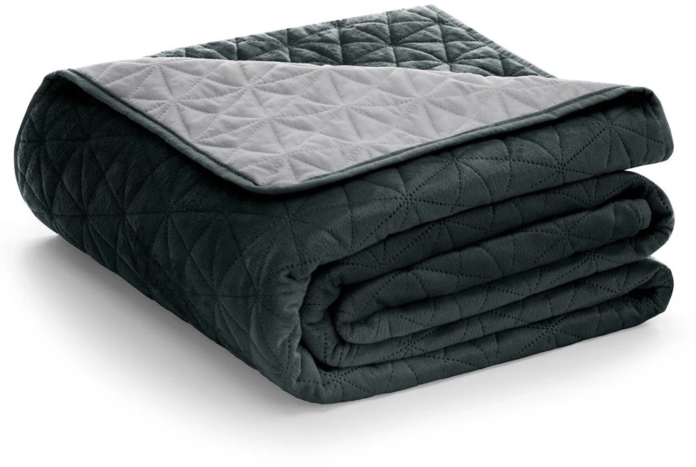 AmeliaHome BEDS/AH/LAILA/GRAPHITE+Sidabrinis/260x280