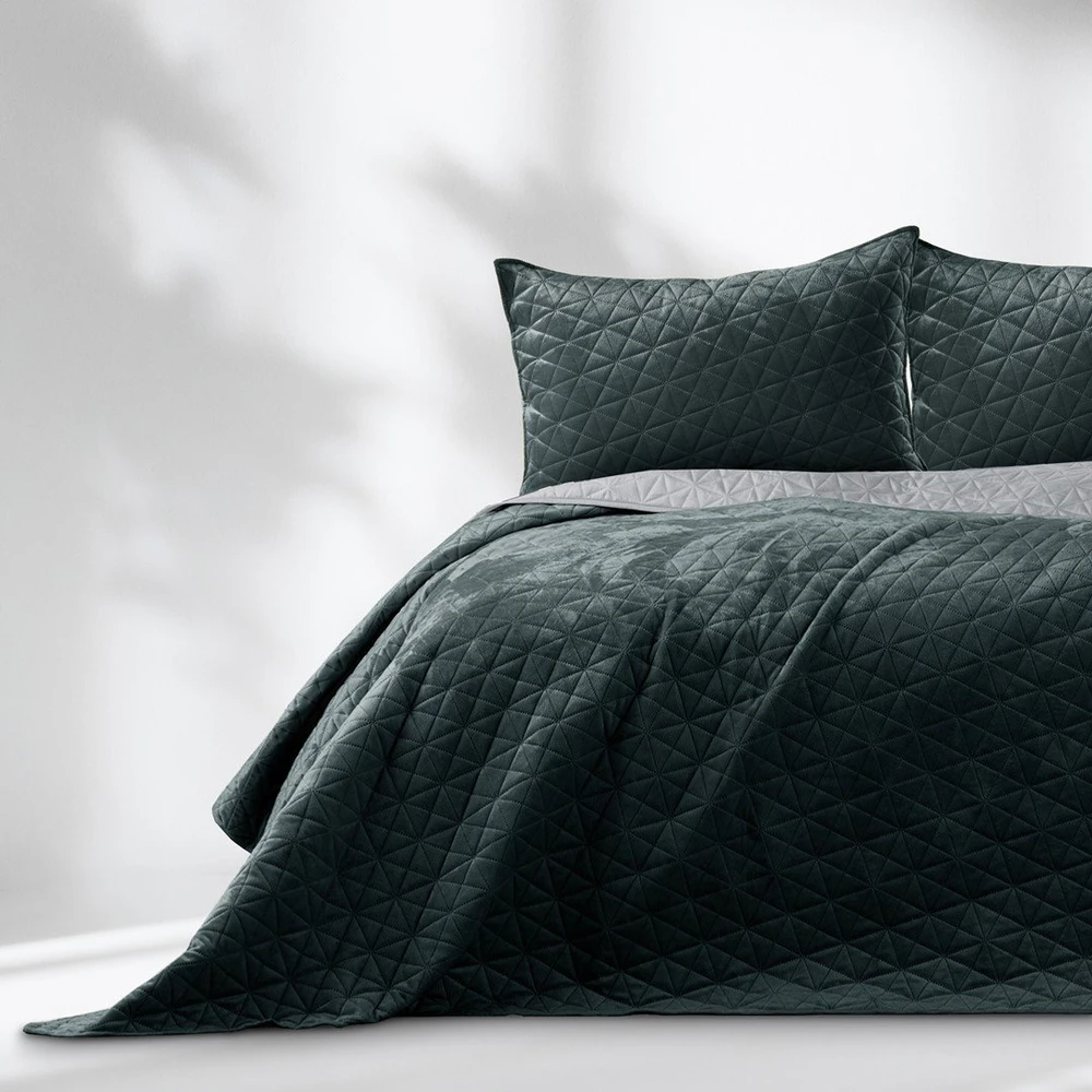 AmeliaHome BEDS/AH/LAILA/GRAPHITE+Sidabrinis/260x280