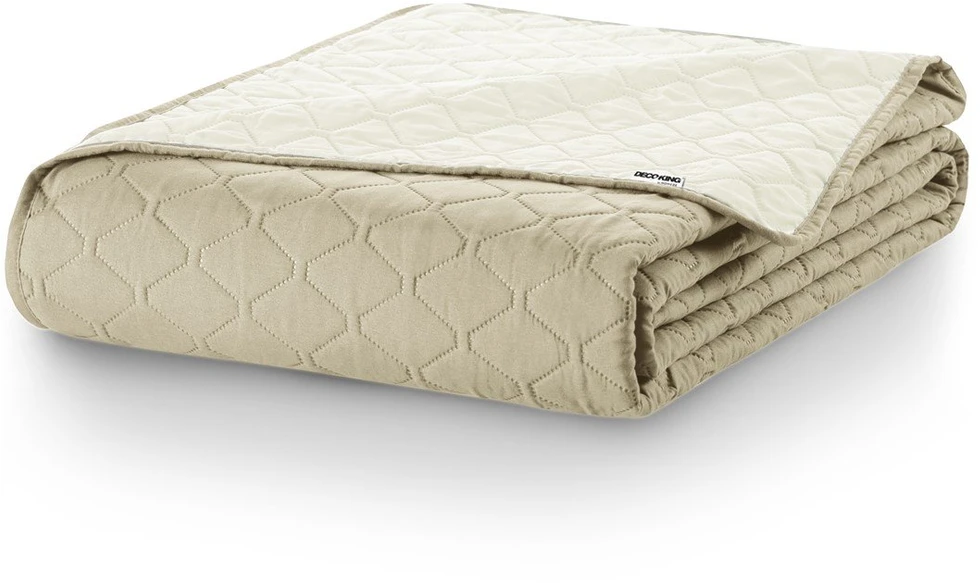 DecoKing Lovatiesė 260 × 280 cm, smėlinė ir balta