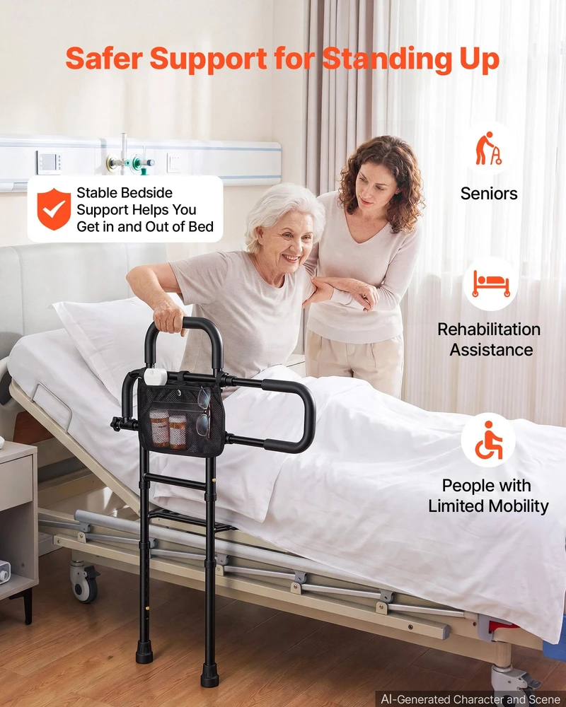 Lovos turėklas pagyvenusiems žmonėms VEVOR LQX-110004-01, 136 kg apkrova