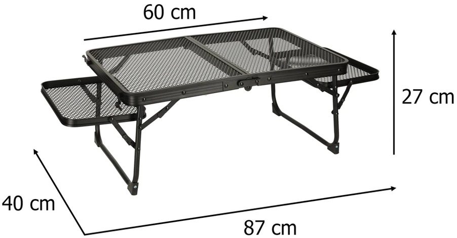 Sulankstomas turistinis stalas 88x60x40x27 cm
