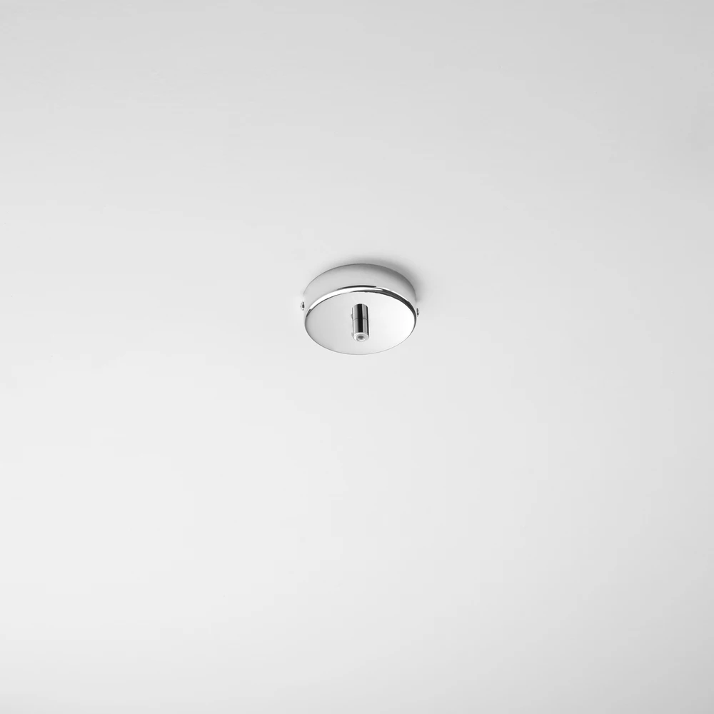 Lubinė bazė 1 PIREX pakabinamam šviestuvui, chromuoto metalo, 10 cm