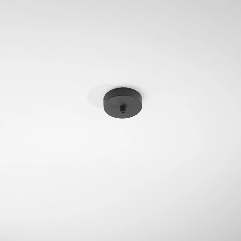 Lubinė bazė 1 PIREX pakabinamam šviestuvui, juodo metalo, 10 cm