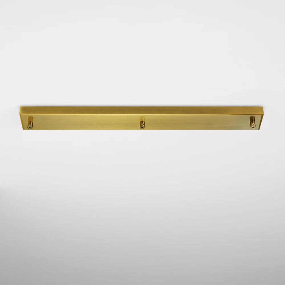 Lubinė bazė 3 PIREX pakabinamiems šviestuvams, poliruoto metalo, 65x8 cm