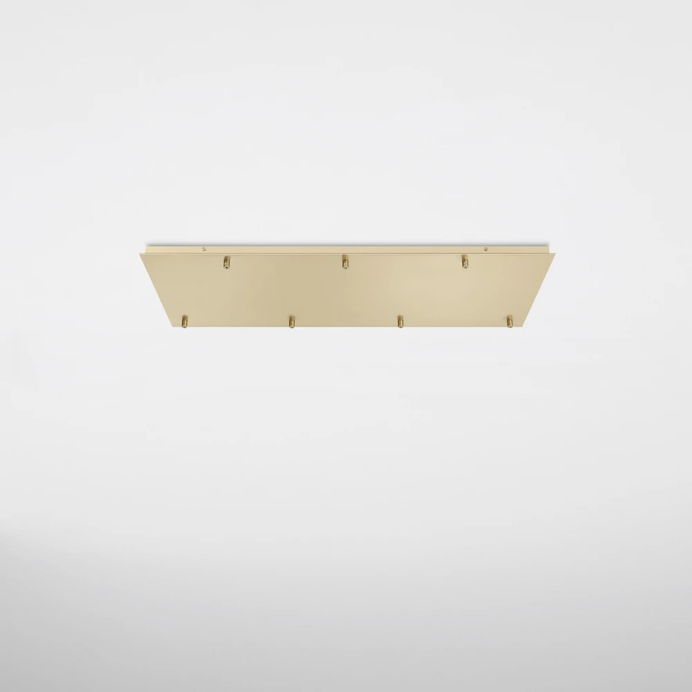 Lubinė bazė 7 PIREX pakabinamiems šviestuvams, aukso spalvos metalo, 87x28 cm