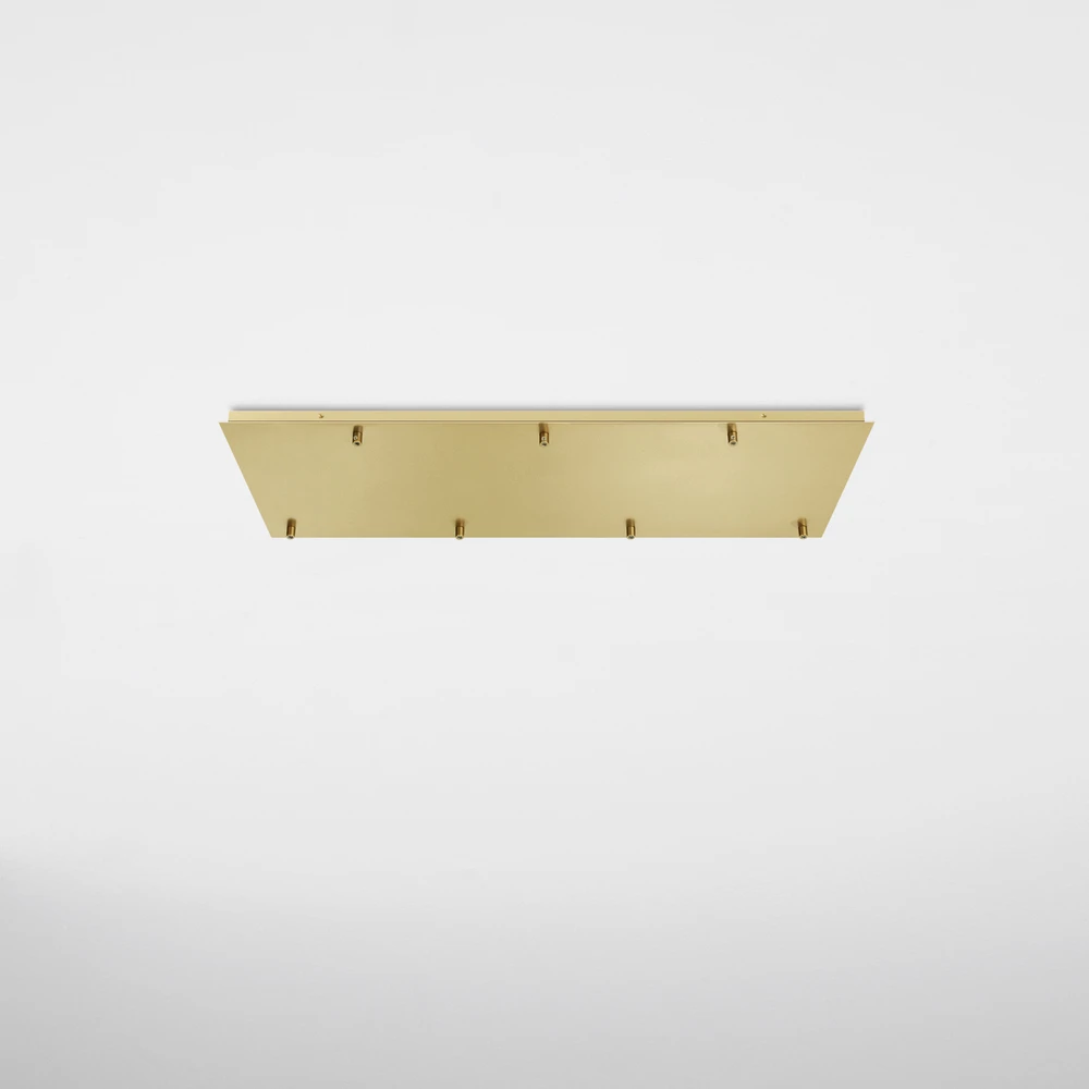 Lubinė bazė 7 PIREX pakabinamiems šviestuvams, poliruoto metalo, 87x28 cm