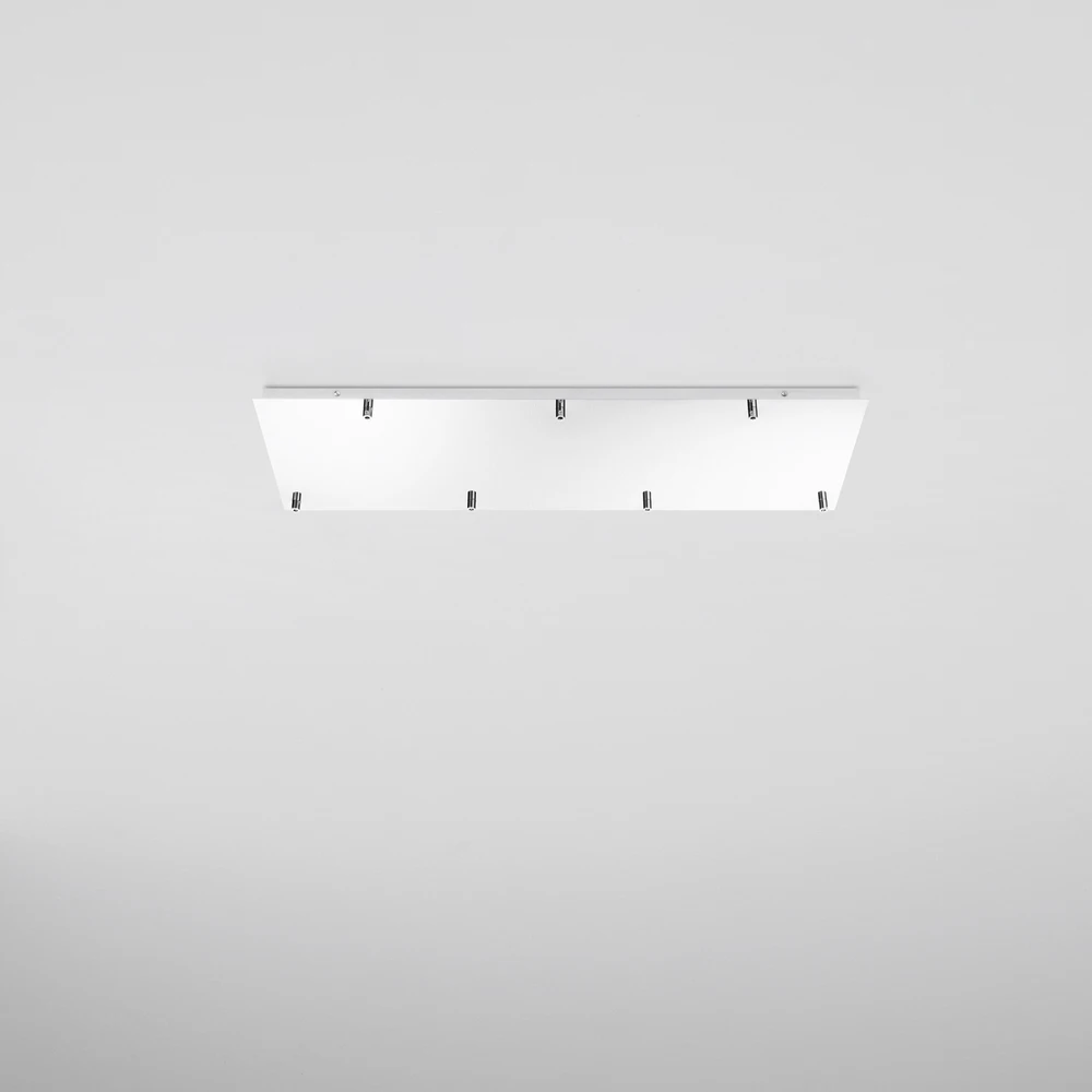 Lubinė bazė 7 PIREX pakabinamiems šviestuvams, chromuoto metalo, 87x28 cm