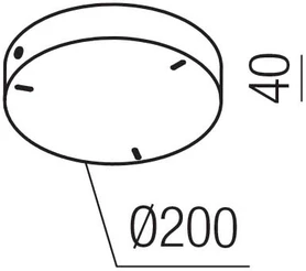Lubinis laikiklis, skirtas pakabinamiems šviestuvams ORION, baltas, CSRD200WH