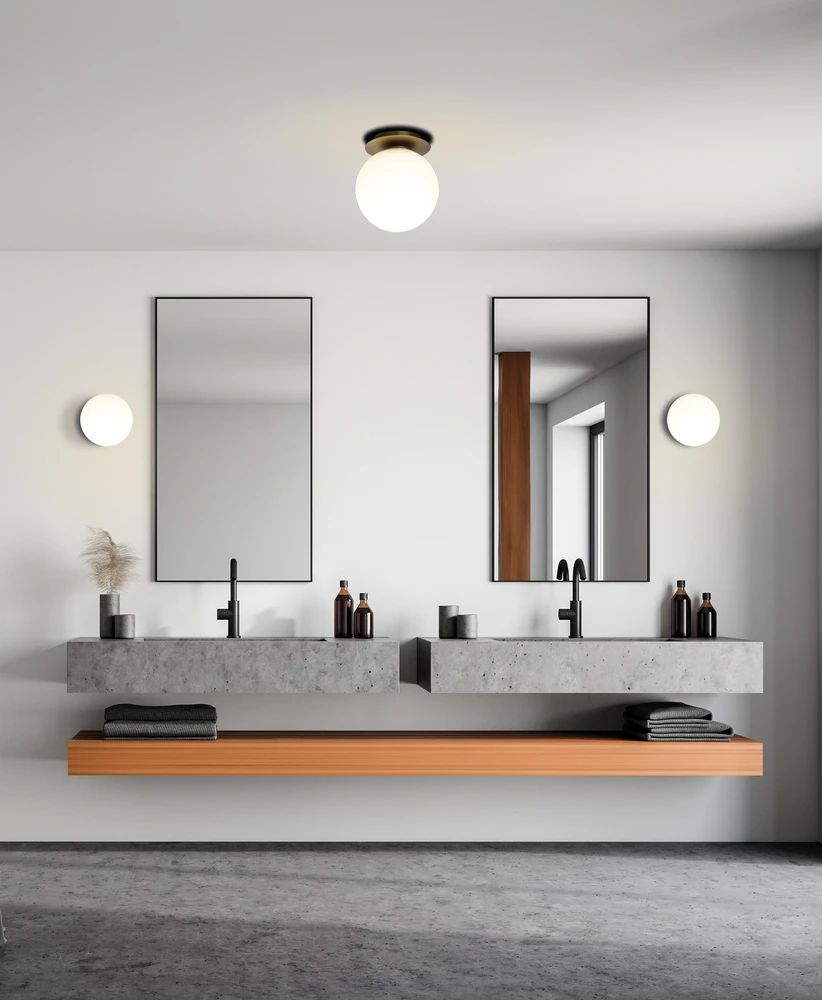 Lubinis šviestuvas PARMA, E27, matinės juodos sp., IP44, P3946082NLSP