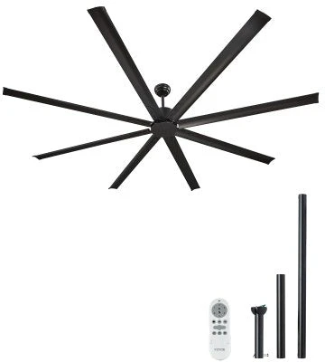 VEVOR 244 cm aliumininis ventiliatorius be šviesos
