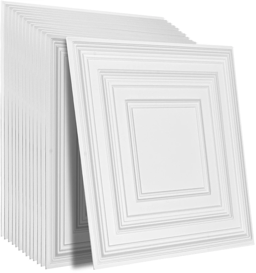VEVOR Lubų plytelės 12 vnt. PVC 60x60 cm