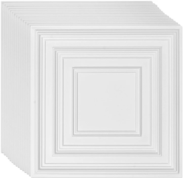 VEVOR Lubų plytelės 12 vnt. PVC 60x60 cm