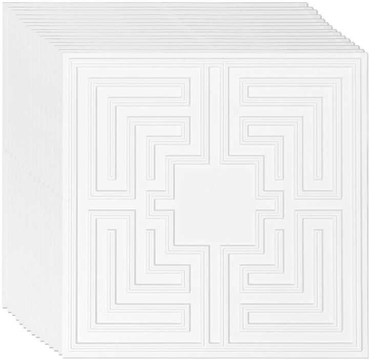VEVOR Lubų plokštės 24 x 24 cm PVC, 12 vnt.
