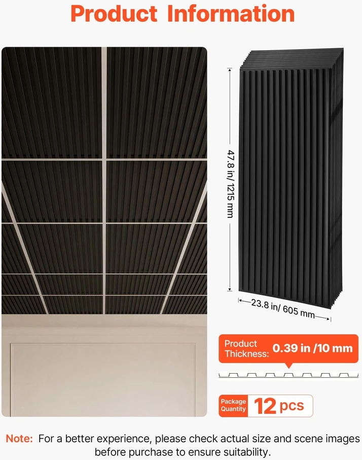Lubų plytelės VEVOR HA-001, 605x1215 mm, 12 vnt.