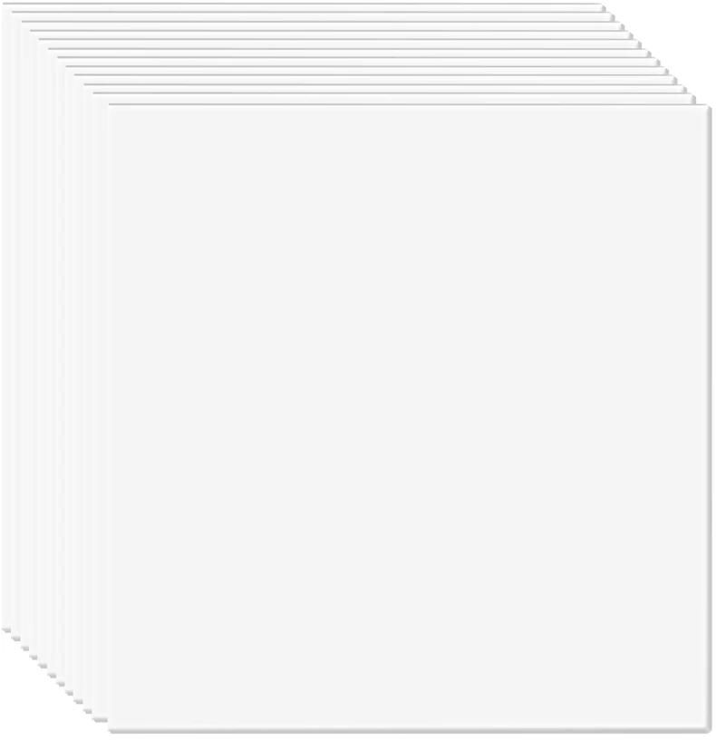 VEVOR Baltos lubų plytelės iš pvc, 12 vnt.