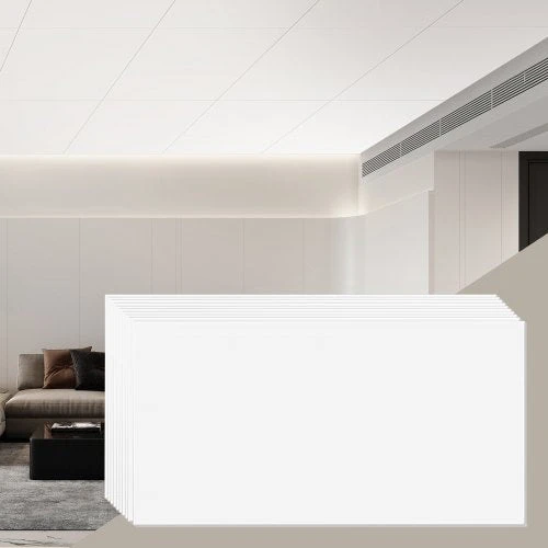 VEVOR Lubos plytelės baltos 10 vnt. 60x60 cm