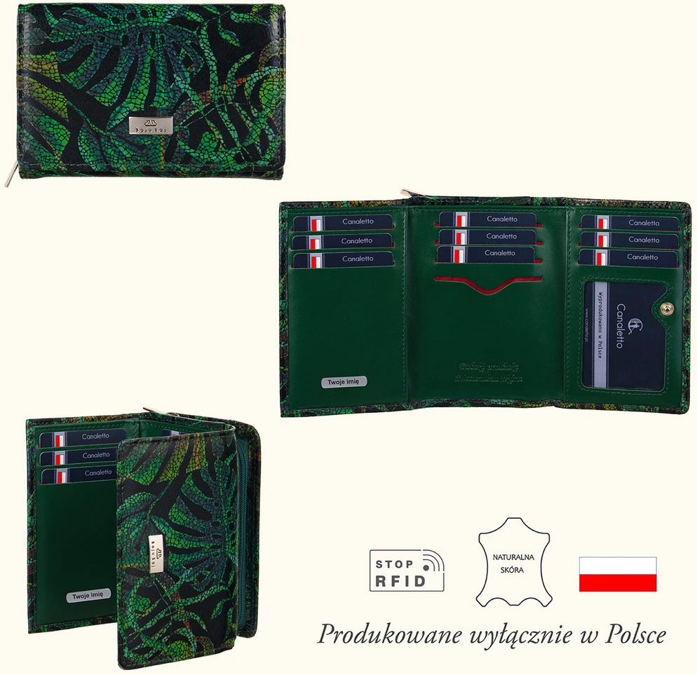 LUCILLA Personalizowany portfel damski su suwakiem BajuBaj RFID