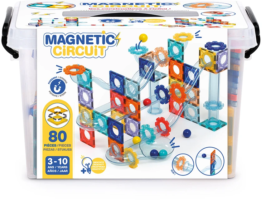 LUDI magnetinis konstruktorius Trasų sistema su kamuoliukais