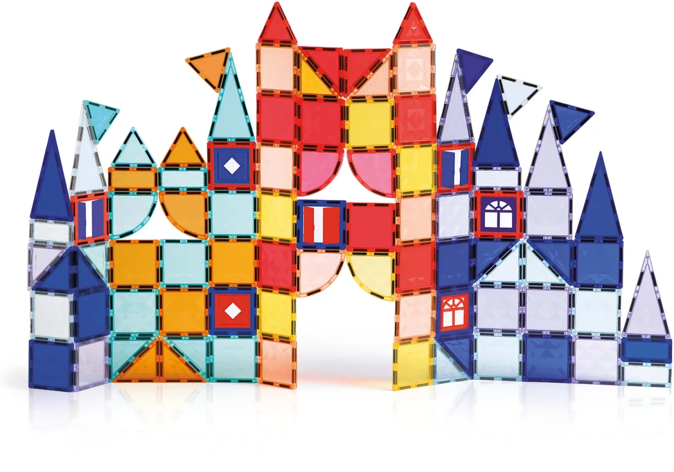 LUDI magnetinis konstruktorius vaikams, 100 dalių 2D/3D XXL