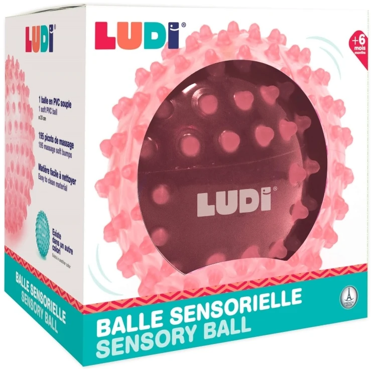 LUDI mankštos kamuolys, rožinis, 20 cm