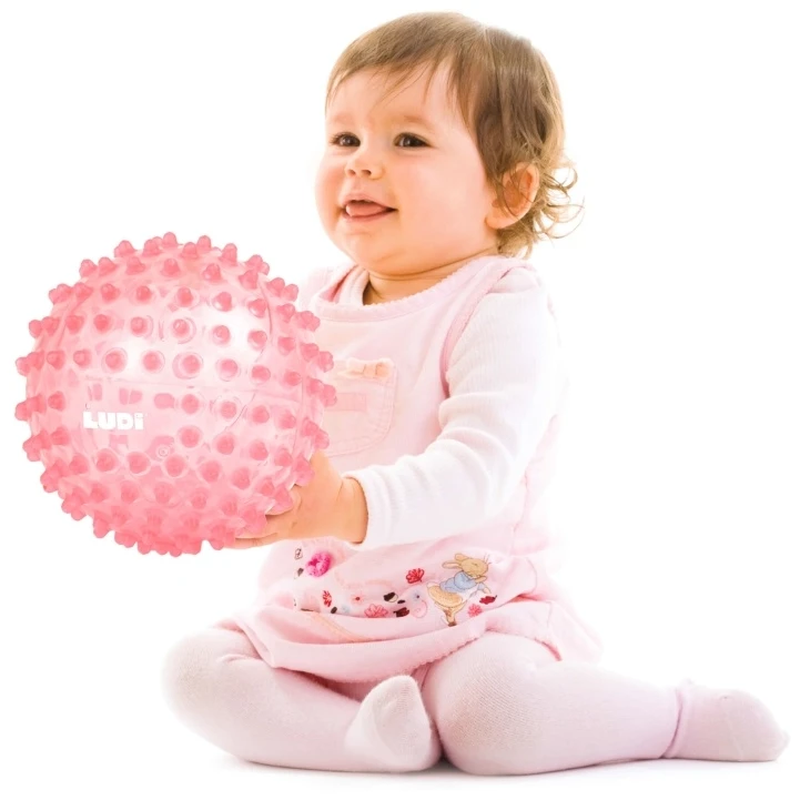 LUDI mankštos kamuolys, rožinis, 20 cm