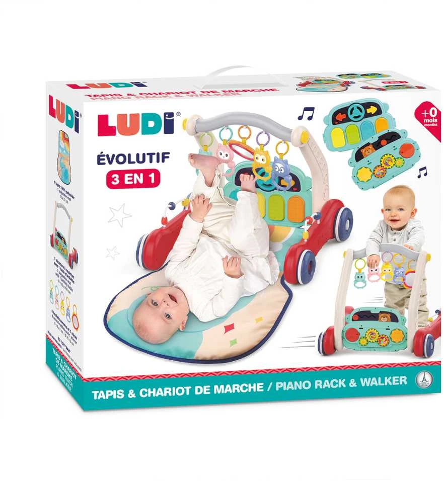 LUDI multifunkcinis kilimėlis-pianinas-vaikštynė, Liūtas 3in1