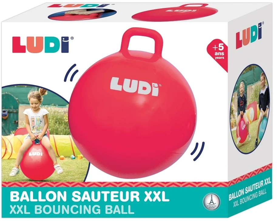 LUDI šokinėjimo kamuolys, raudonas 55 cm
