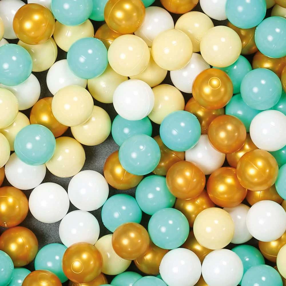 LUDI spalvoti žaidimų kamuoliukai baseinui – 90 vnt., 6 cm, vaikams nuo 6 mėn.