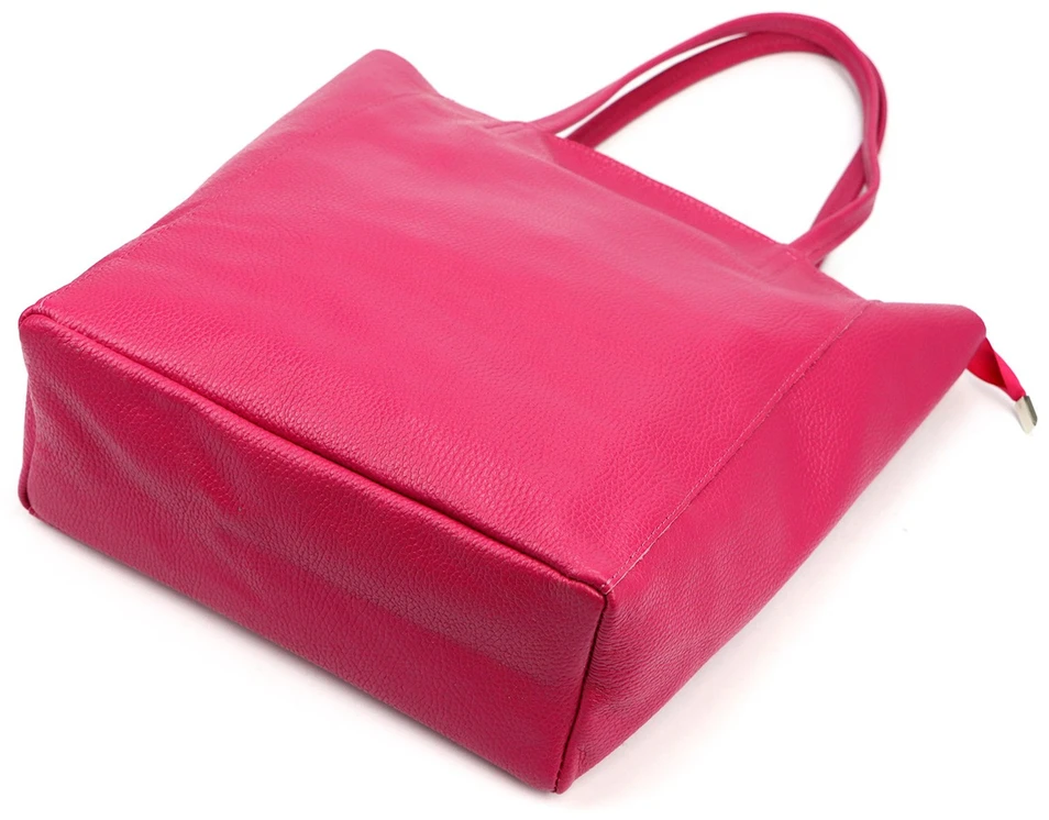 Luka damska skórzana shopperbag duża torebka na ramię kieszeń suwak