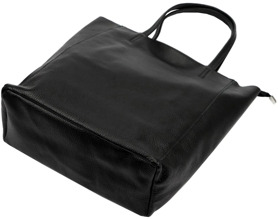 Luka damska skórzana shopperbag duża torebka na ramię kieszeń suwak