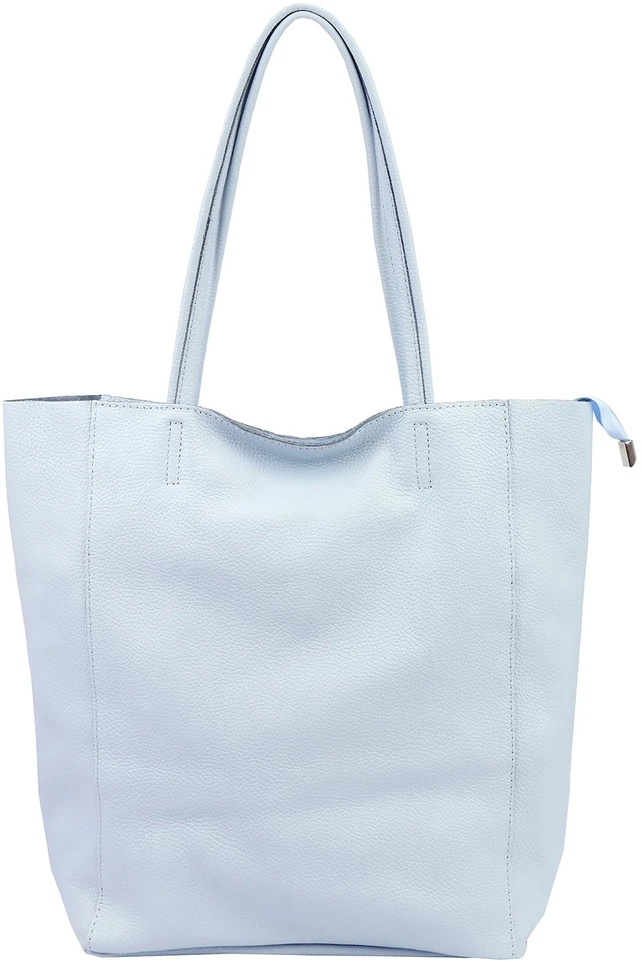 Luka damska skórzana shopperbag duża torebka na ramię kieszeń suwak