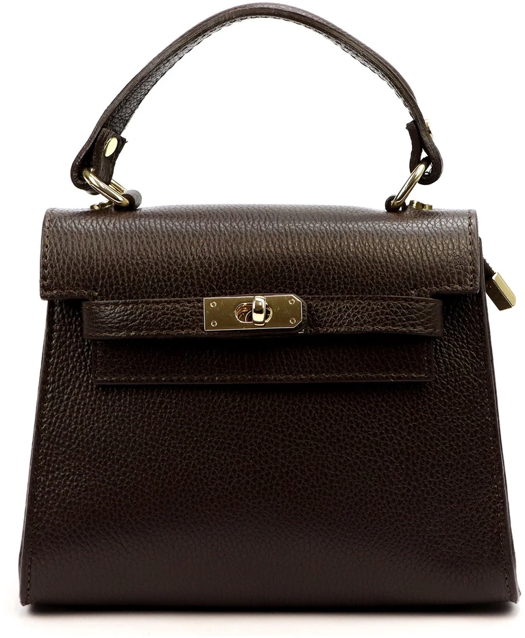Luka Damski skórzany mały kuferek torebka na ramię su paskiem i laikikliu