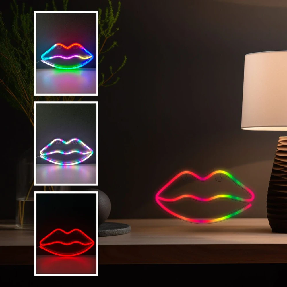 Lūpų formos LED šviestuvas Manta SNL61RGB