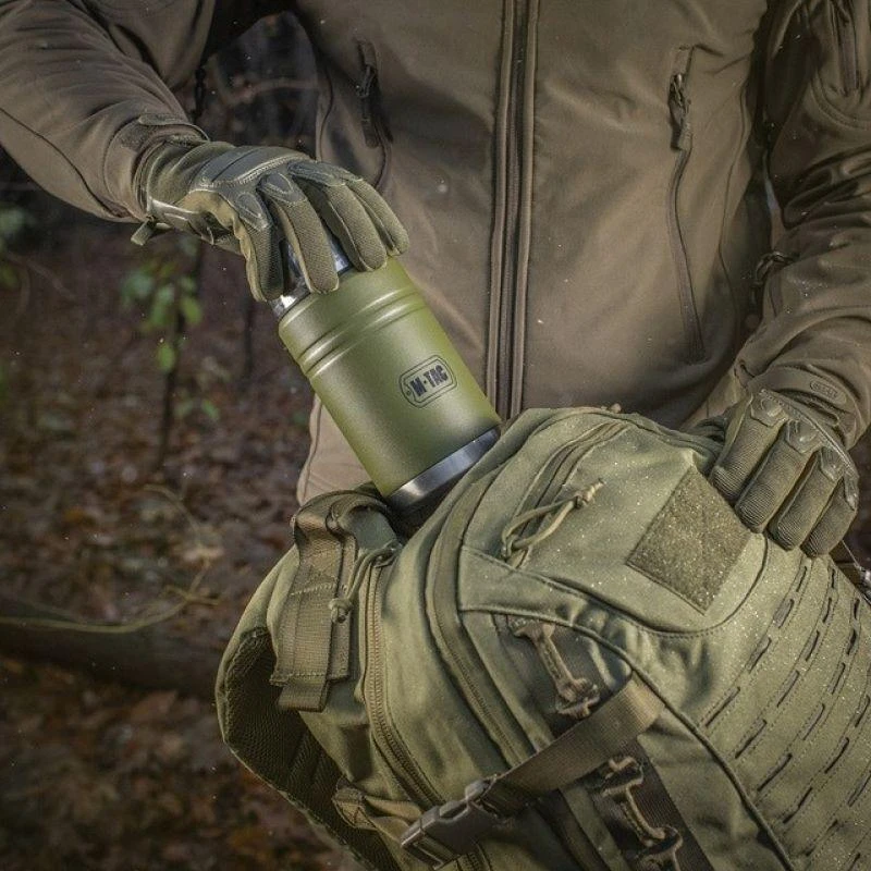 M-Tac maisto termosas su sulankstomu šaukštu 750 ml Olive
