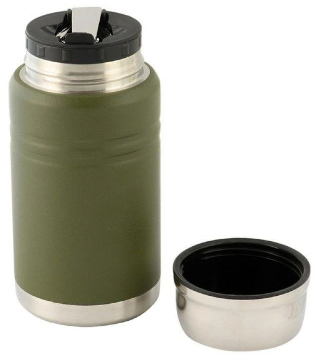 M-Tac maisto termosas su sulankstomu šaukštu 750 ml Olive