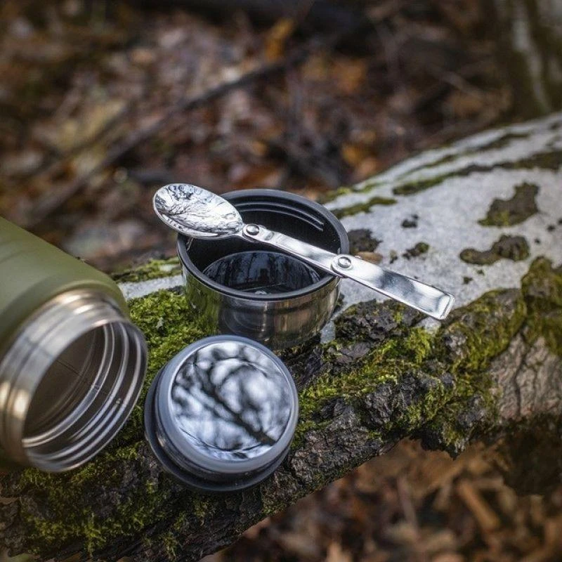 M-Tac maisto termosas su sulankstomu šaukštu 750 ml Olive