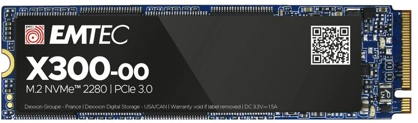 SSD diskas Emtec X300 Power Pro 1TB M.2 2280 PCI-E x4 Gen3 NVMe (ECSSD1TX300)