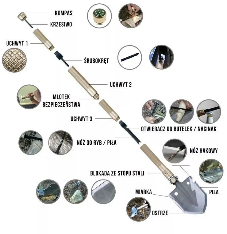 MACGYVER TAKTINĖ KASTUVĖ 14 IN 1 MULTITOOL 102277