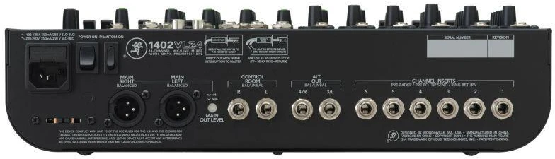 MCK Mackie 1402VLZ4 14 kanalai 20 – 50000 Hz Juoda