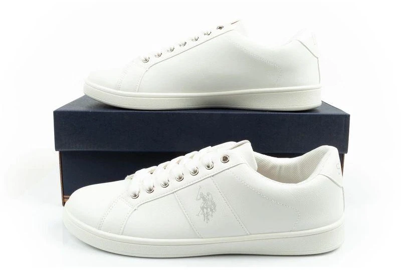 Madingi balti ir patogūs vyriški laisvalaikio batai US Polo Assn.
