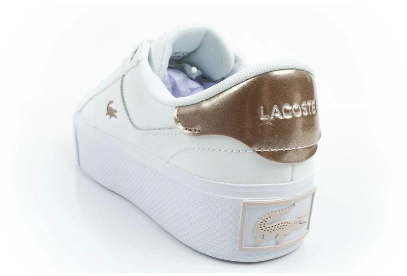 Madingi balti moteriški sportiniai bateliai Lacoste Ziane Platform 126