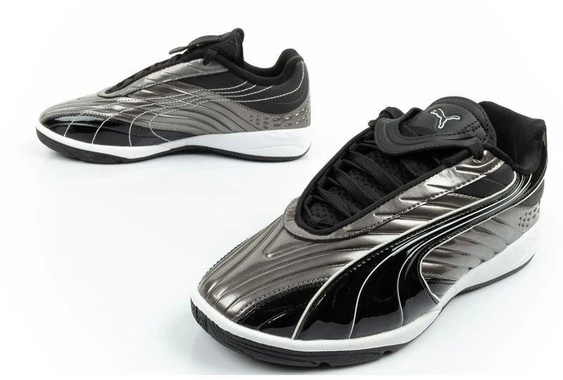 Madingi jaunimo sportiniai bateliai Puma V-S2 Goalgetter, sidabriniai