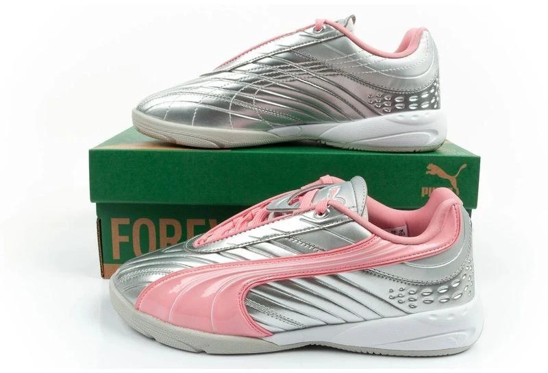 Madingi jaunimo sportiniai bateliai Puma V-S2 Goalgetter, sidabriniai