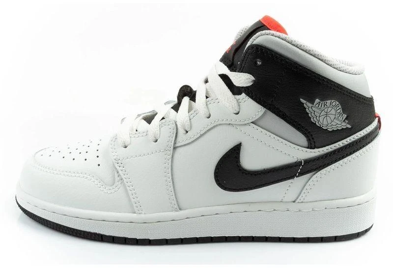 Madingi moteriški Nike Air Jordan 1 aukštakulniai sportiniai bateliai, balti su juoda