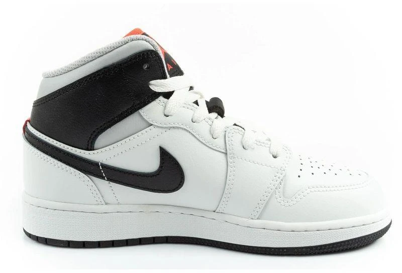 Madingi moteriški Nike Air Jordan 1 aukštakulniai sportiniai bateliai, balti su juoda
