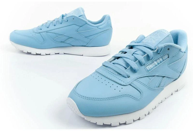 Madingi odiniai moteriški Reebok laisvalaikio bateliai Classic, mėlyni