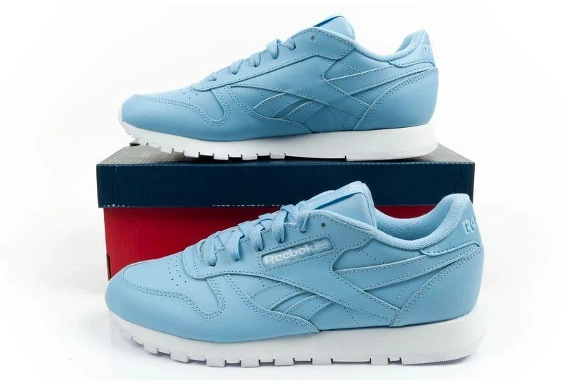 Madingi odiniai moteriški Reebok laisvalaikio bateliai Classic, mėlyni