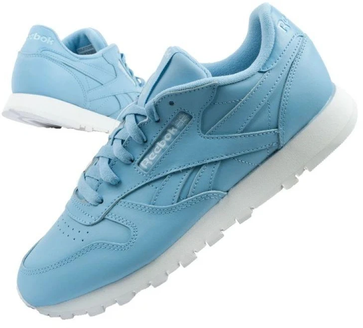 Madingi odiniai moteriški Reebok laisvalaikio bateliai Classic, mėlyni
